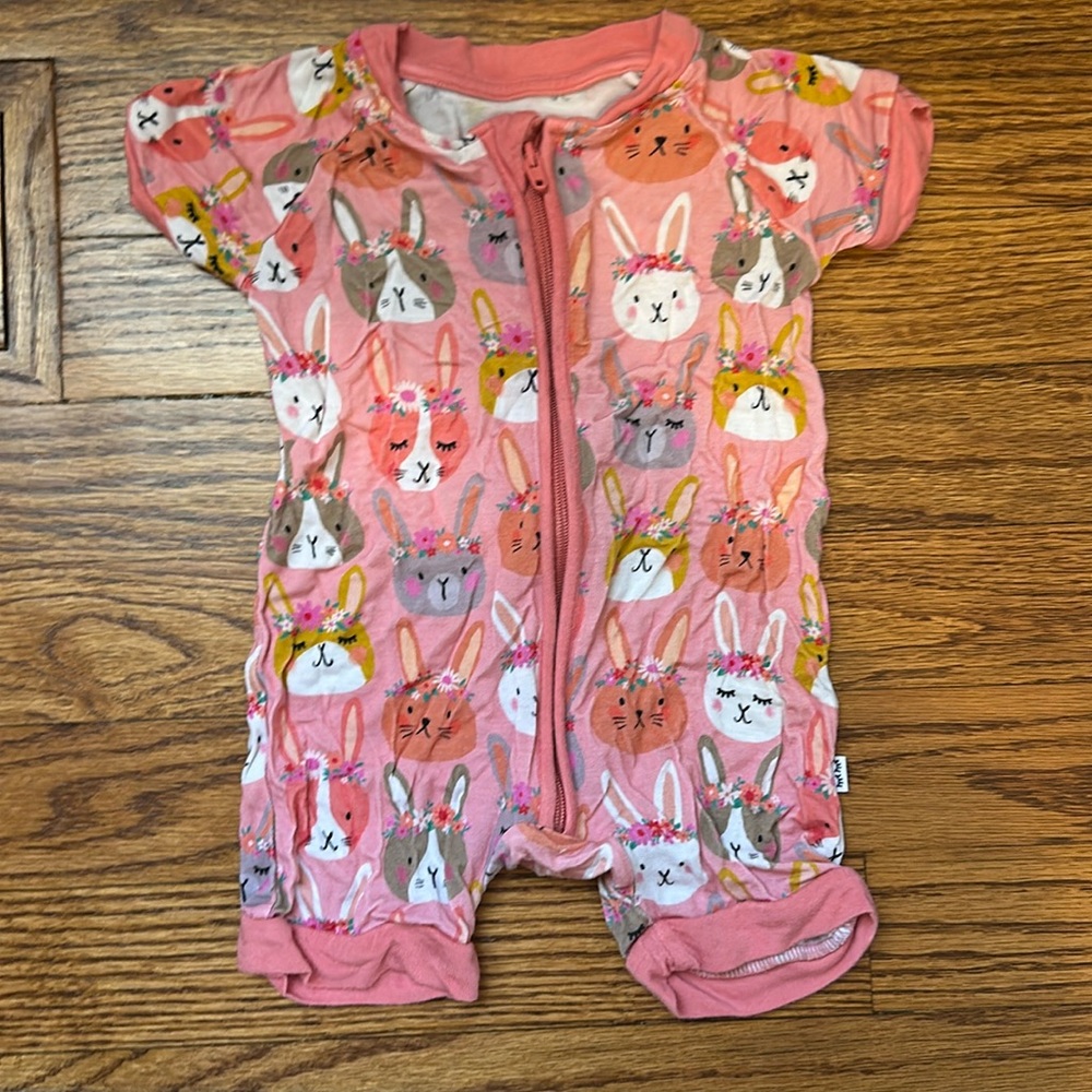 Little sleepies boho bunnies shorty